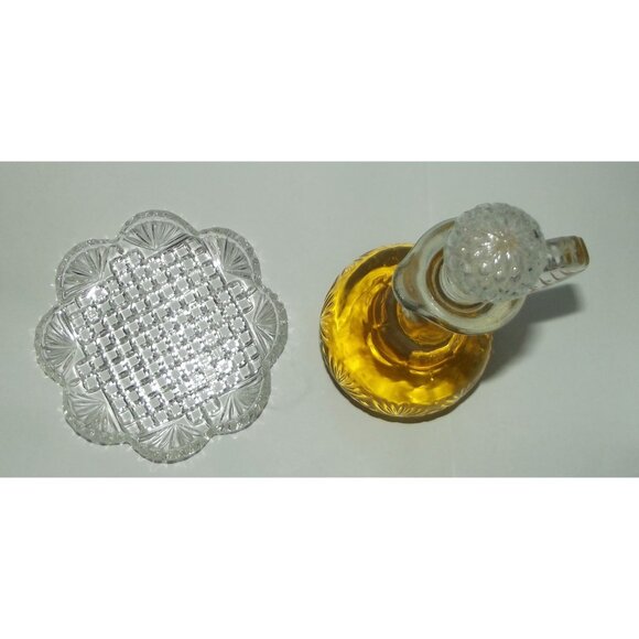 Avon Cruet Cologne Set Moodwind Cologne Vtg glass decanter saucer 8 fl oz w/box - Picture 7 of 14